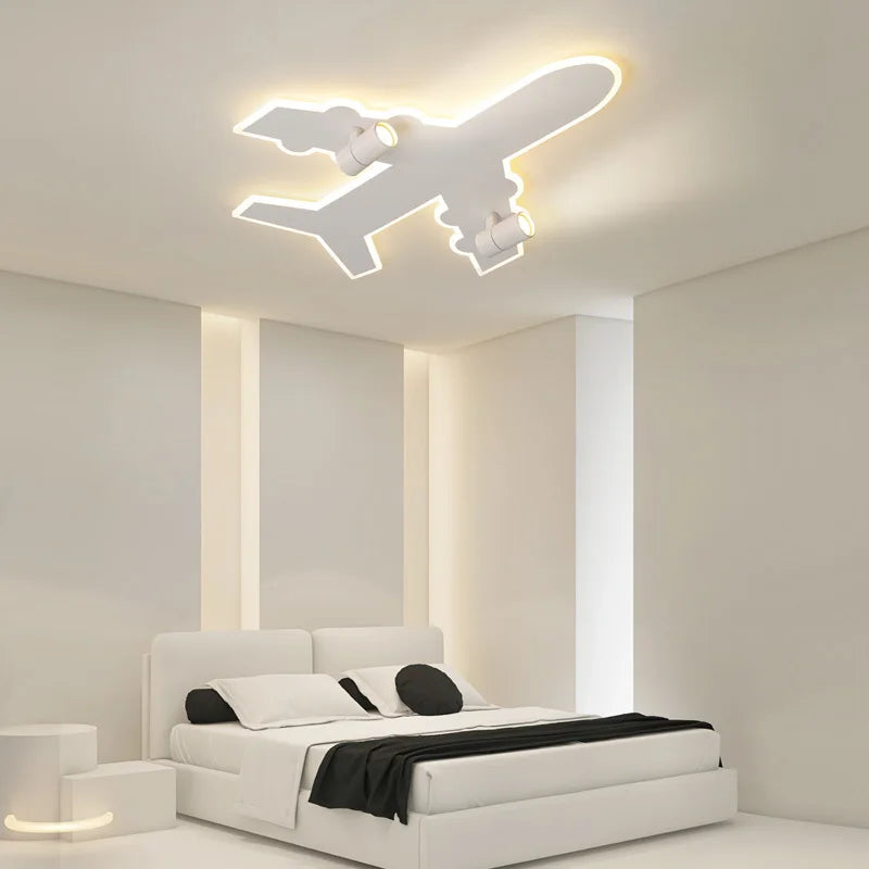 Afralia™ Kids Ceiling Lights Cartoon Boys Bedroom Creative Eye Protection LED Lighting