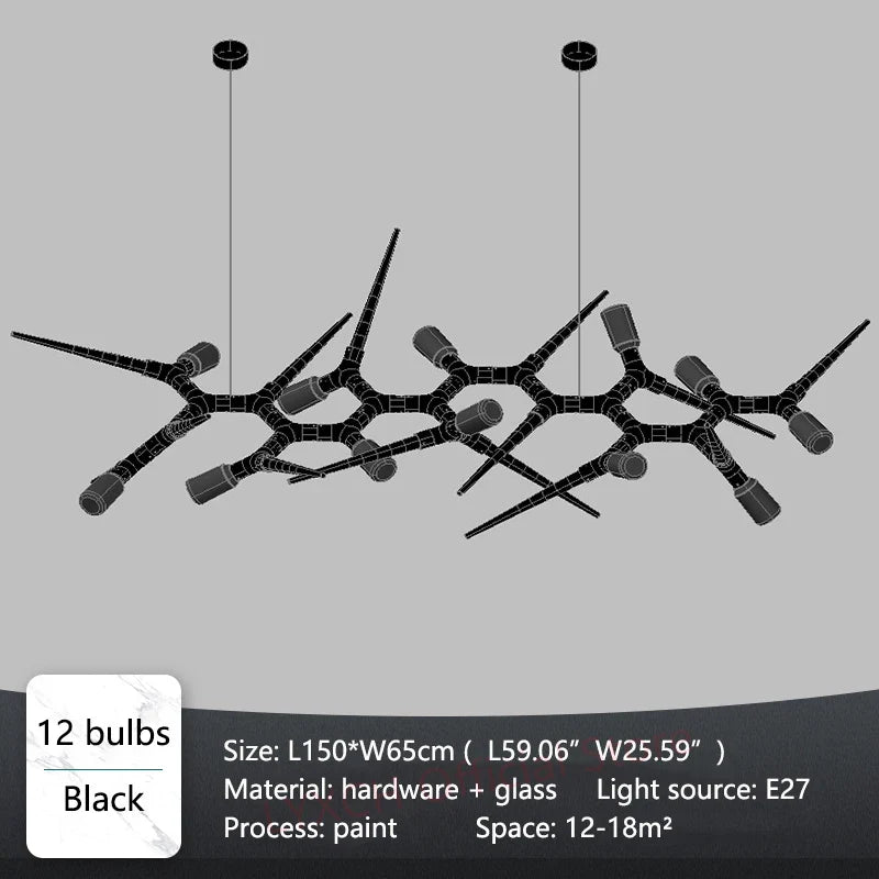 Afralia™ Modern Vintage Black LED Pendant Lamp for Restaurant, Hotel, and Living Room