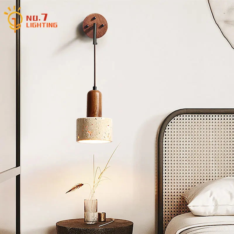 Afralia™ Yellow Cave Wall Lamp with Pull Switch for Bedroom and Living Room