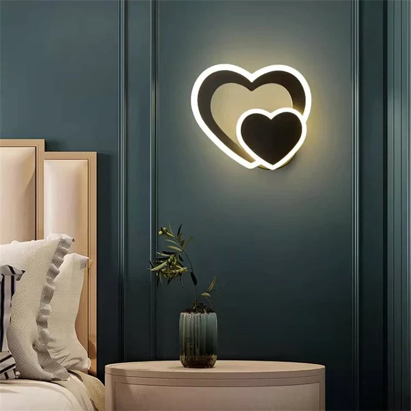 Afralia™ LED Heart Wall Lamp - Nordic Love Design for Bedroom, Living Room & Corridor