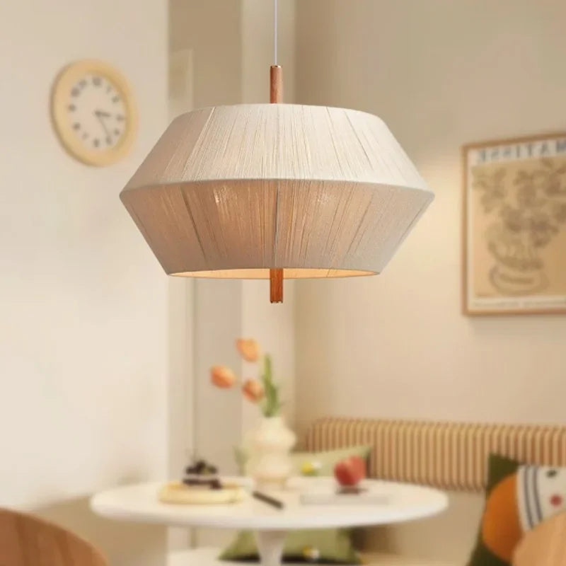 Afralia™ Wabi Sabi Cotton Thread Pendant Chandelier LED Ceiling Light