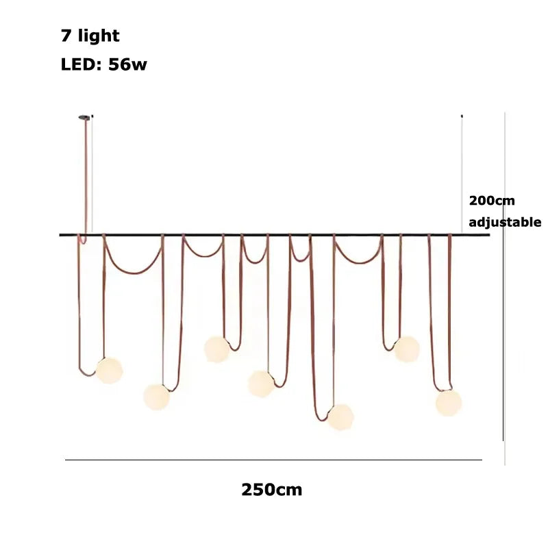 Afralia™ Glass Ball Designer Pendant Lamp for Home Decor and LED Lighting