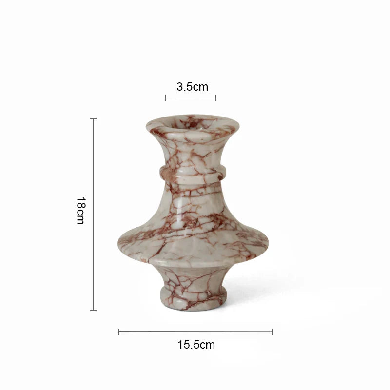 Afralia™ Calacatta Red Marble Vase - Home Decor Accent