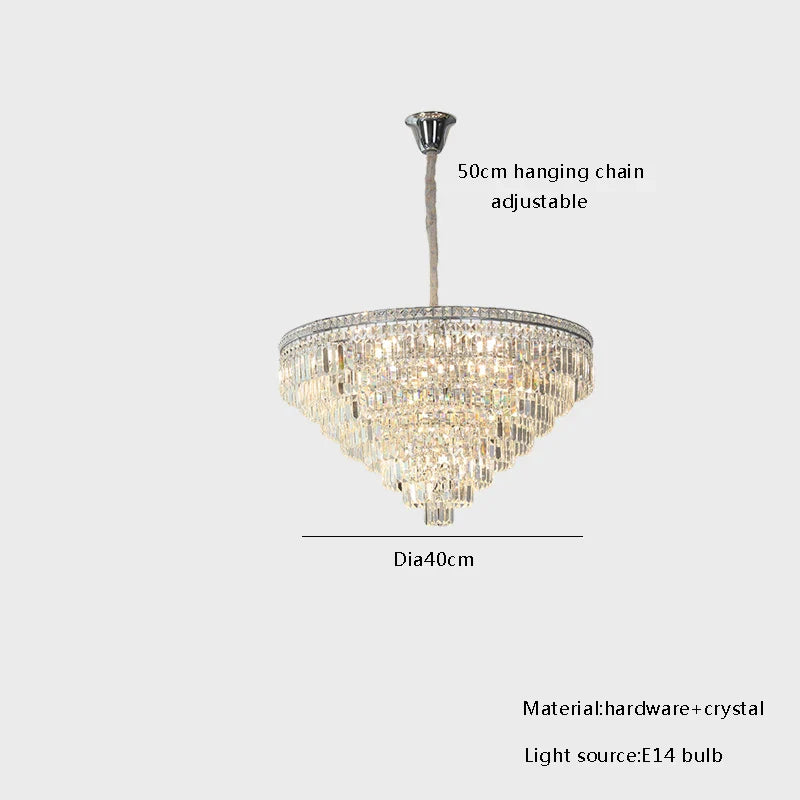 Afralia™ Clear Crystal Gold Chandelier: Modern Luxury LED Ceiling Light for Elegant Home Decor
