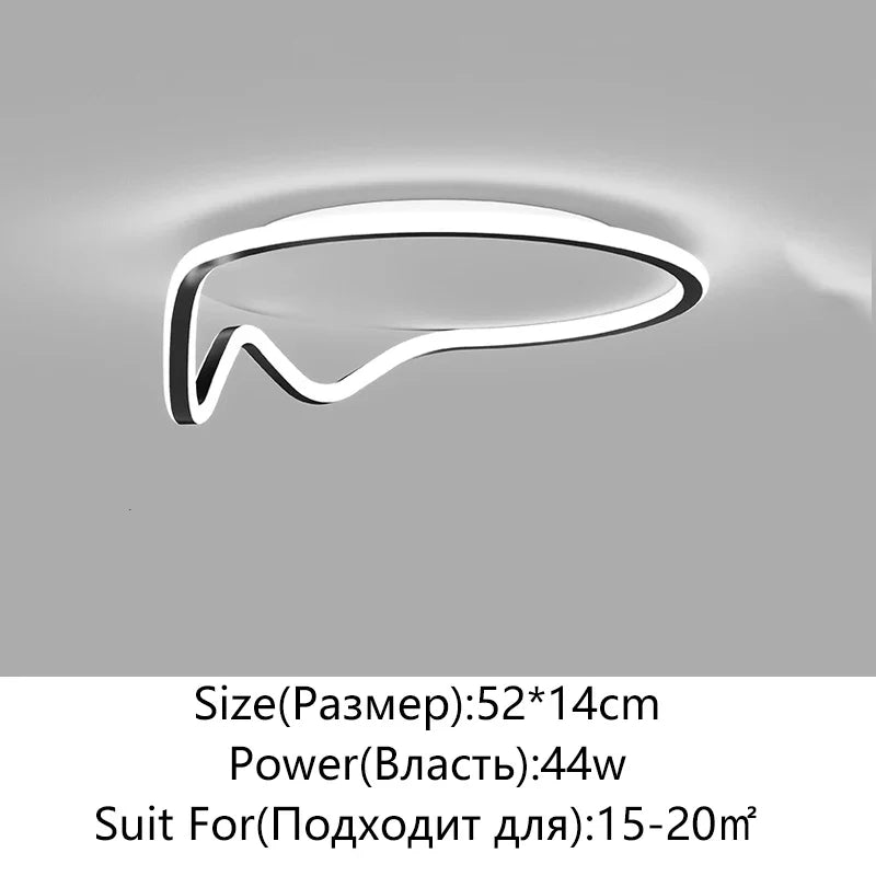 Afralia™ Geometry Round LED Ceiling Light for Home Decor