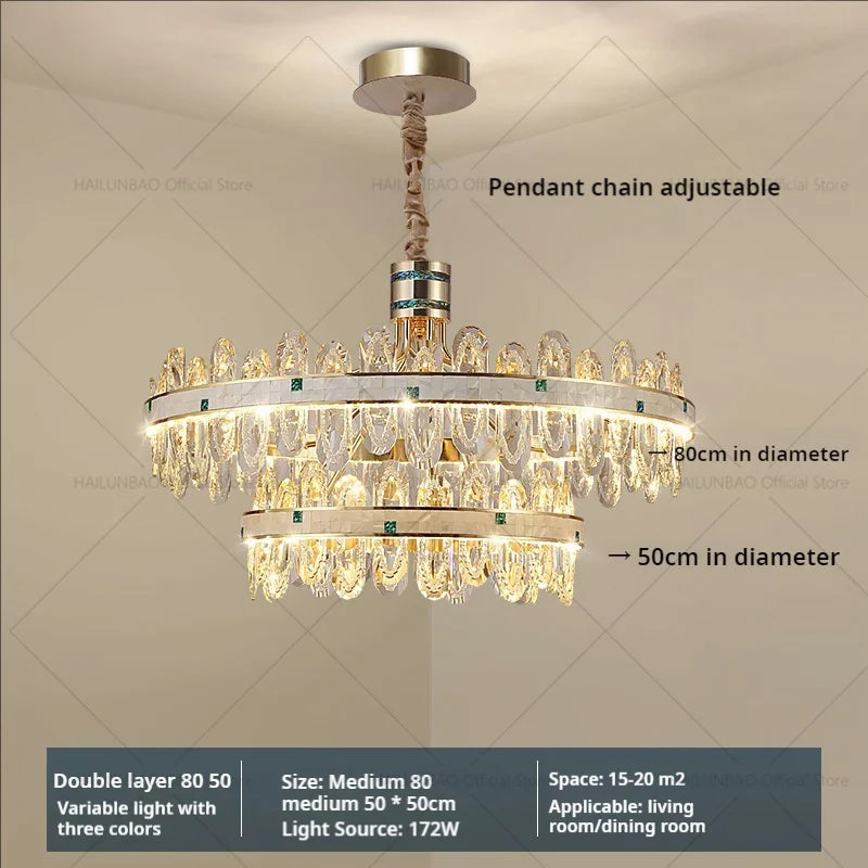 Afralia™ 2024 High-End Villa Crystal Chandelier with Hollow Design for Luxurious Living Rooms