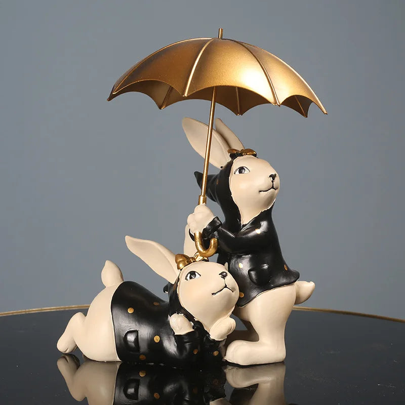 Afralia™ Nordic Rabbit Sculpture: Elegant Home Office Desk Decoration & Wedding Gift