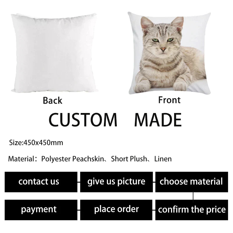 Afralia™ Bubble Black Cats Cat Pillow Cases Sofa Home Decor Custom Cushion Cover