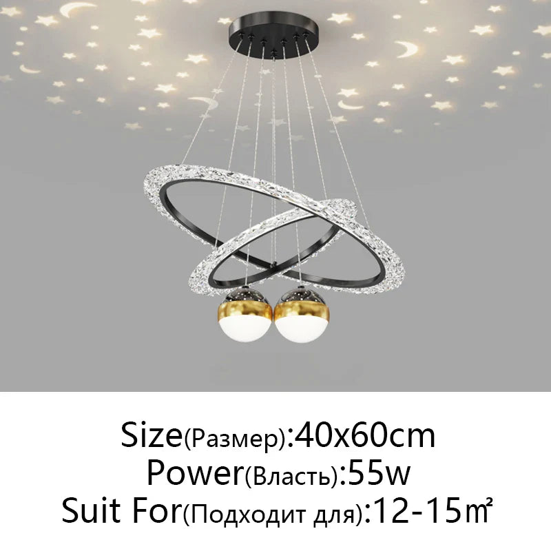 Afralia™ Nordic Gyptian LED Chandelier for Living Room Bedroom Dining Room