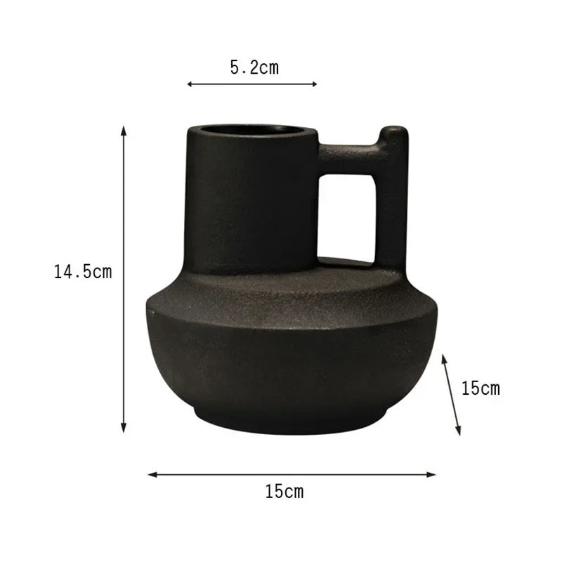 Afralia™ Geometric Ceramic Vase Set for Modern Floral Arrangements