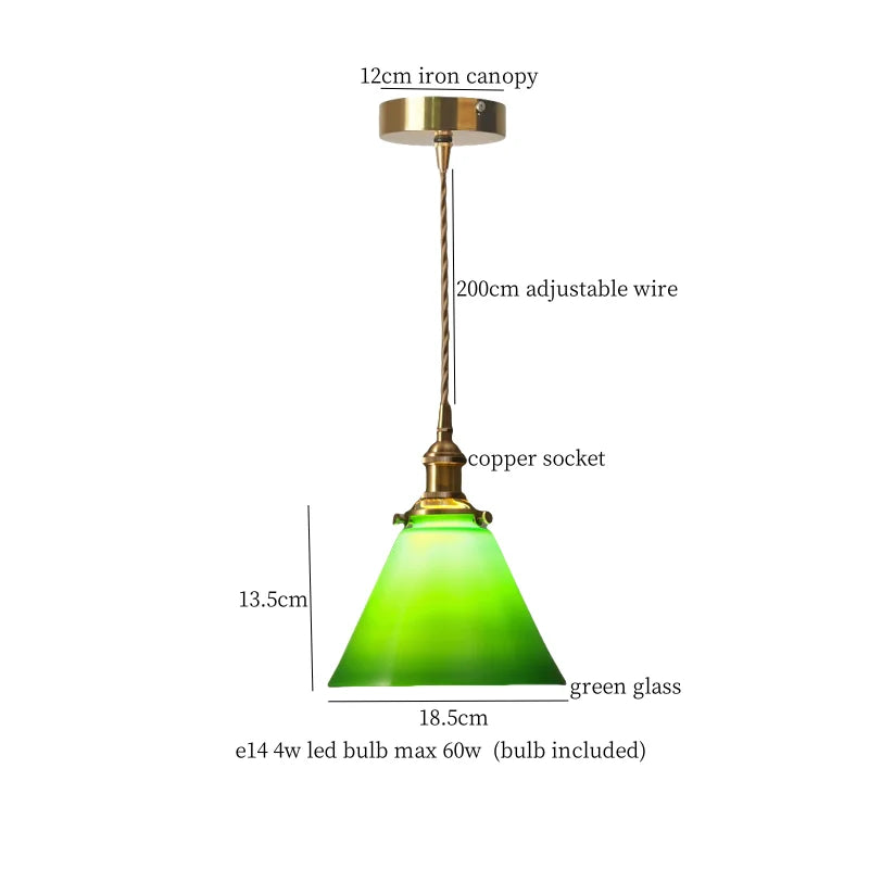 Afralia™ Japanese Glass LED Pendant Lamp for Cafe, Loft, Restaurant, Living Room, Kitchen