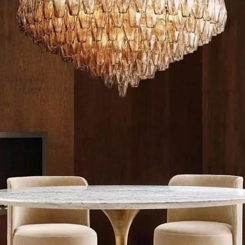 Afralia™ Classical Large Copper Hanging Ceiling Lamps for Luxury Home Decor
