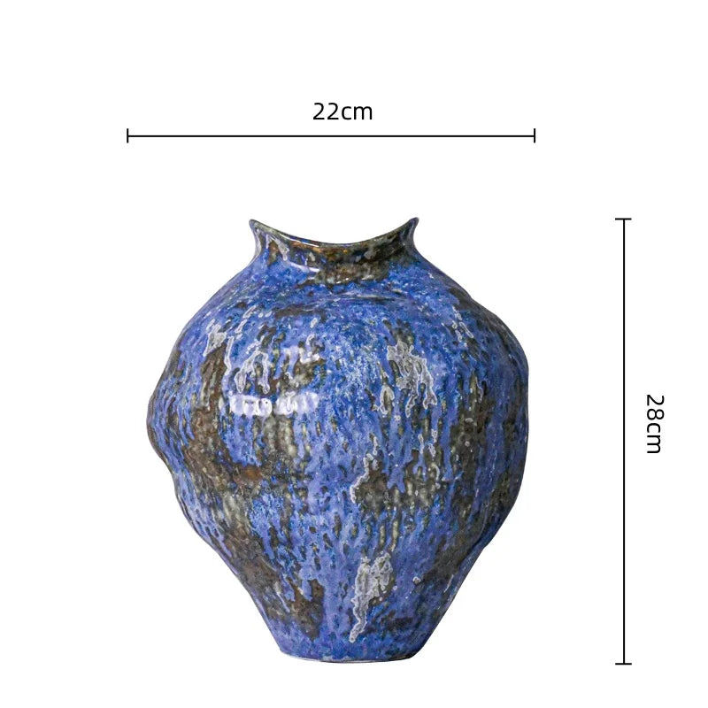 Afralia™ Handcrafted Chinese Porcelain Vase Home Decor Flower Arrangement Accessory