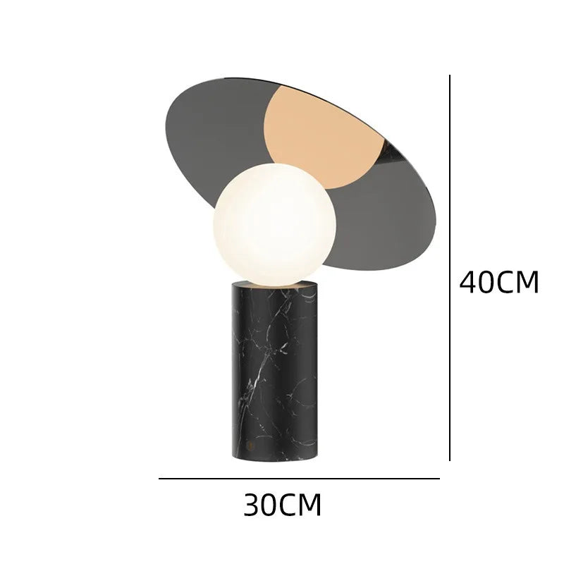 Afralia™ Marble Base Table Lamp LED G9 Modern Art Decor Desk Light