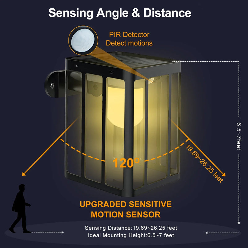 Afralia™ Solar Motion Sensor Wall Lights: 3 Lighting Mode, Waterproof Security Lamp