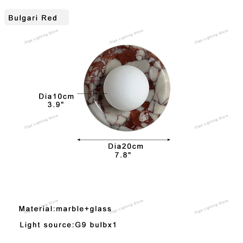 Afralia™ Jade Marble Wall Sconce Lamps: Luxury Light Fixtures for Bedroom, Bathroom, Aisle Decor