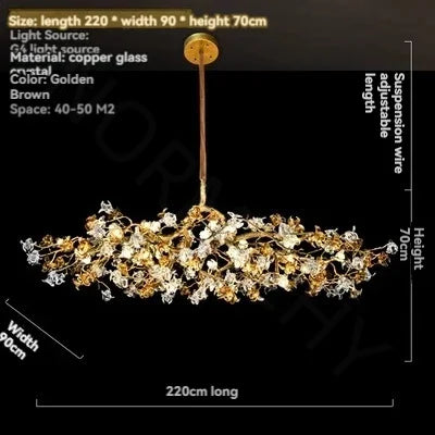 Afralia™ Luxury Villa Crystal Chandelier for Living Room, Bar, and Tea Room