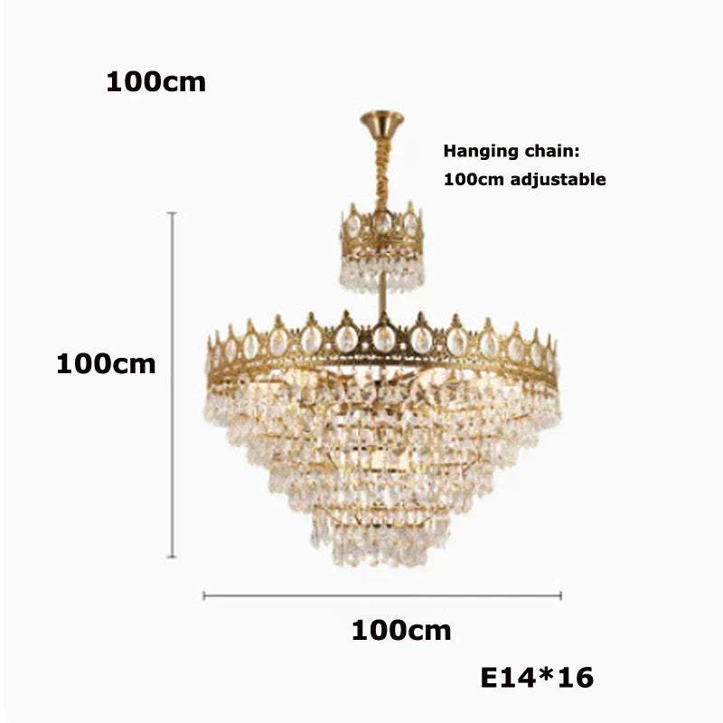 Afralia™ Crystal LED Pendant Light for Living Room