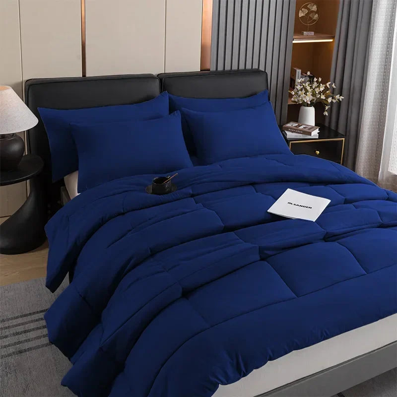 Afralia™ All-Season Quilted Duvet Set - Queen & King Size Comforter with Pillowcases