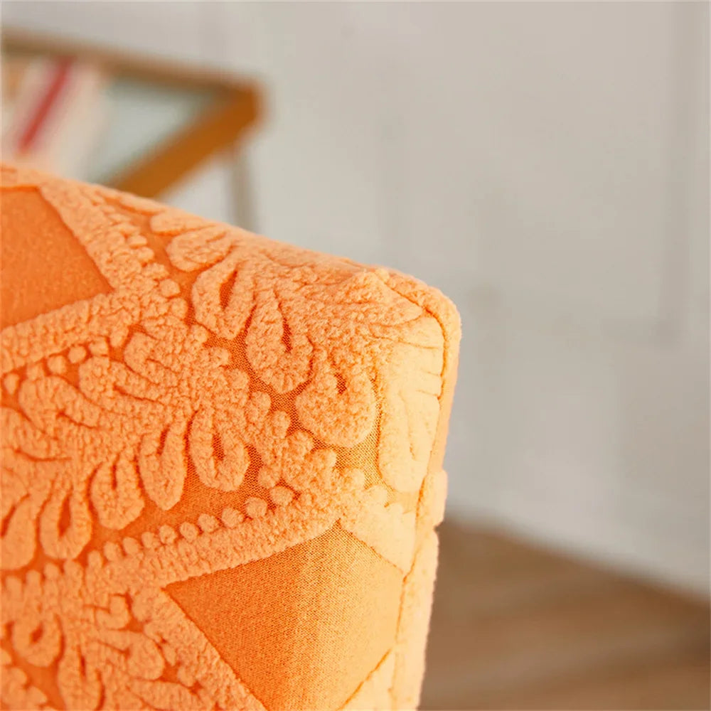 Afralia™ Velvet Jacquard Chair Cover Elastic High Armchair Accent Seat for Home & Office