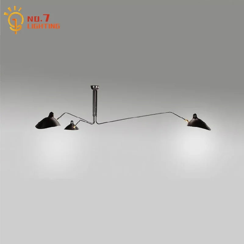 Afralia™ Industrial Spider Serge Mouille Ceiling Lamp Black LED E27 Lighting