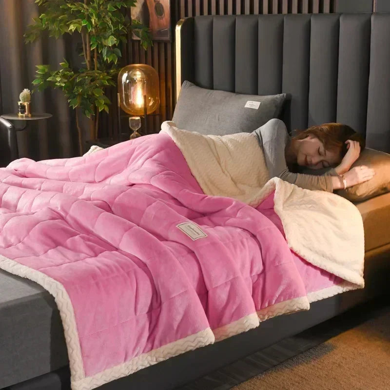 Afralia™ Milk Fleece Weighted Blanket - European Beibei Velvet Throw Blanket