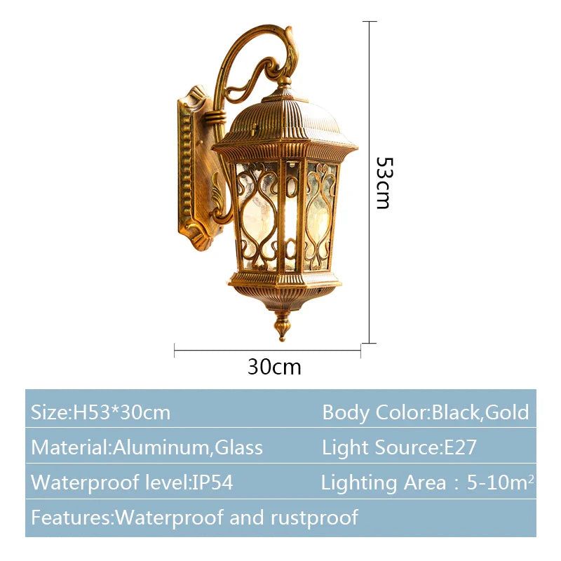 Afralia™ Outdoor Waterproof Wall Lamp for Villa Garden and Indoor Lighting