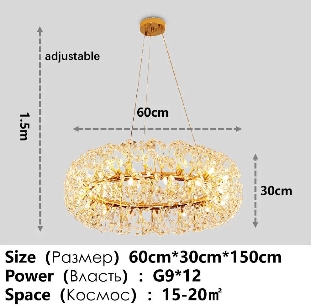 Afralia™ LED Ceiling Chandelier for Home Décor & Lighting in Living Room, Bedroom, Kitchen & Dining