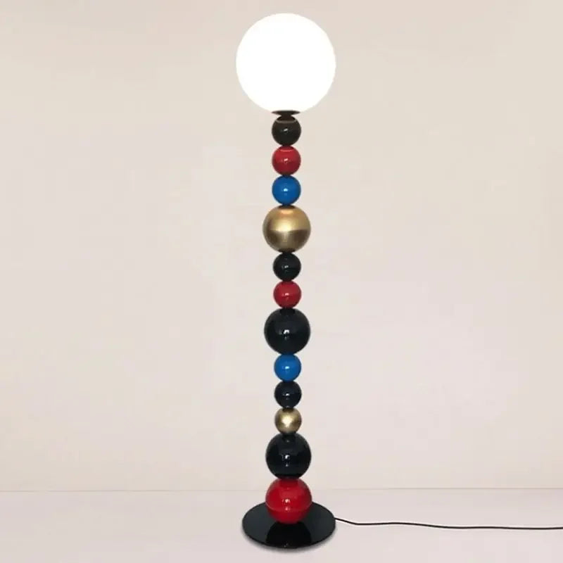 Afralia™ Colorful Glass Ball Floor Lamp Modern Designer for Living Room & Bedroom