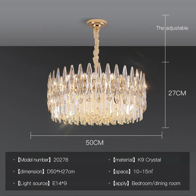 Afralia™ Crystal LED Chandelier | Long Stairway Villa Light | Modern Luxury Post Lamp
