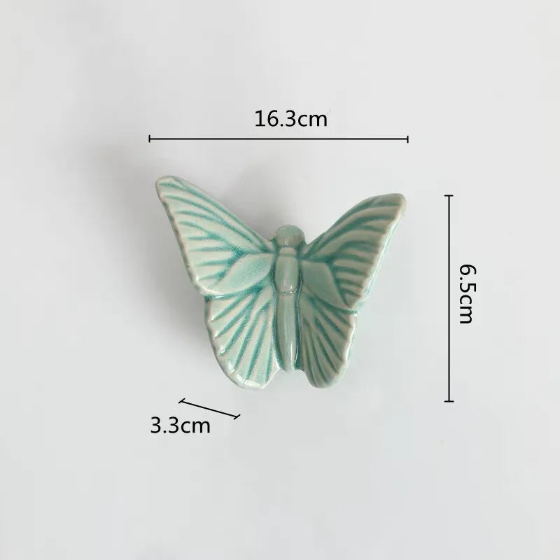 Afralia™ Ceramic Butterfly Wall Decor - 3D Papilionid Aesthetic Hanging Art
