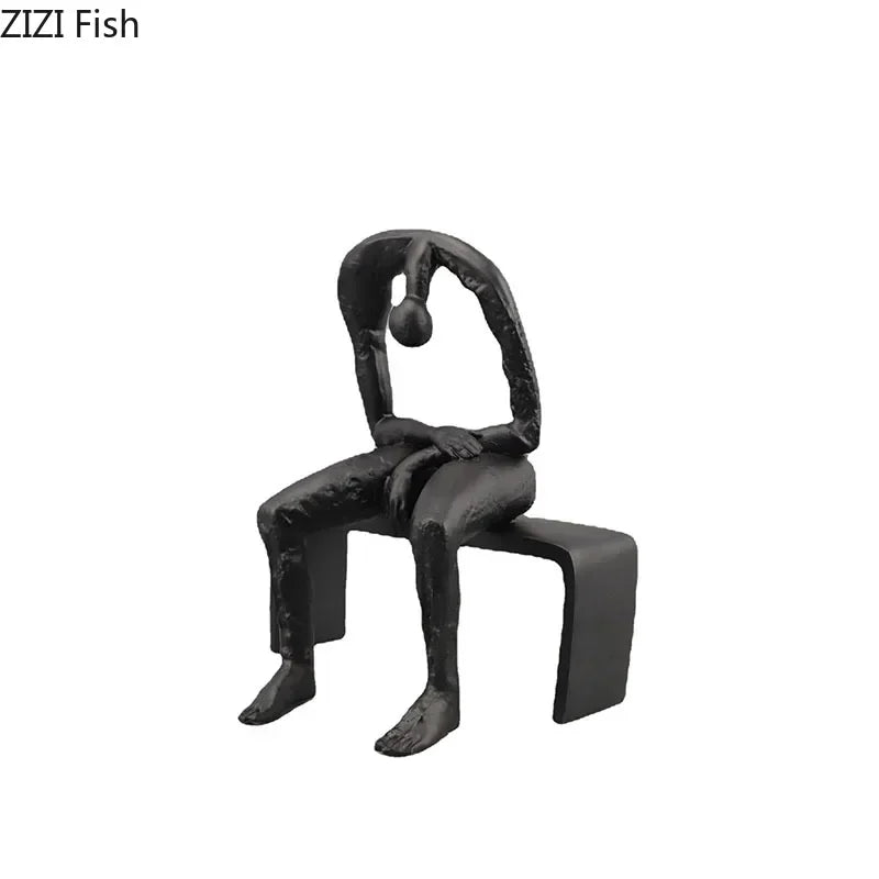 Afralia™ Character Sculpture Room Decor Abstract Figure Artwork Ornaments Aesthetics