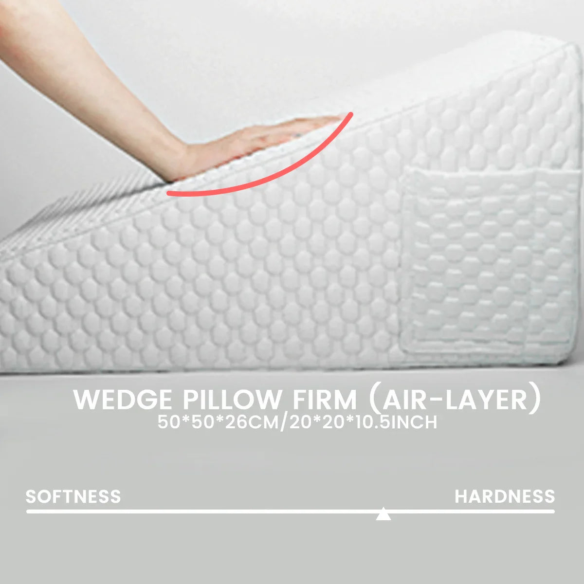 Afralia™ Sleep Support Wedge Pillow - Triangle Air Layer Memory Foam Bed Wedge