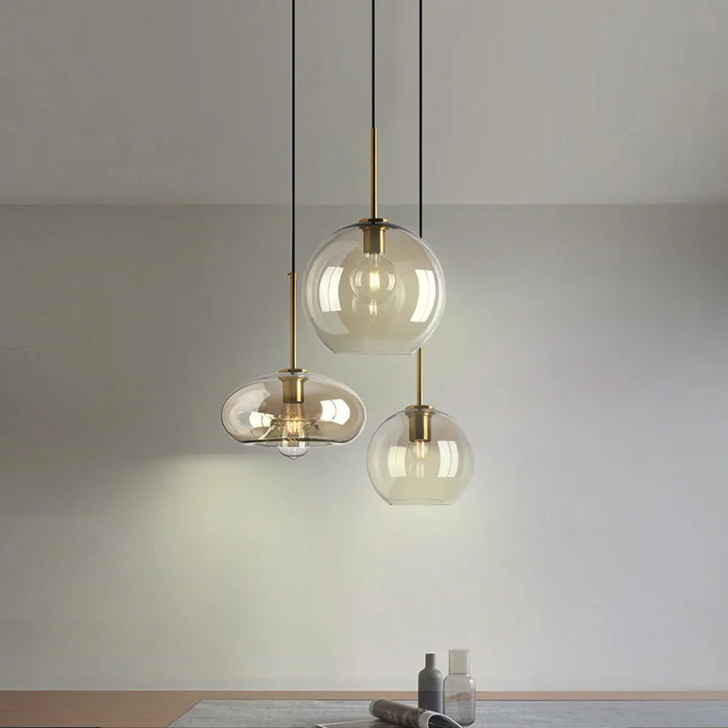 Afralia™ Glass Pendant Lights Dining Kitchen Bar Chandelier