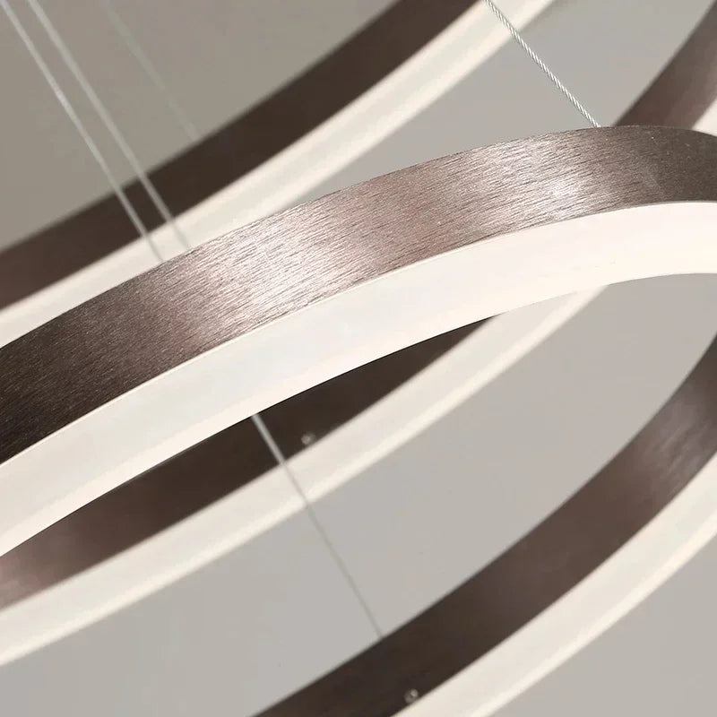 Afralia™ LED Rings Ceiling Chandelier for Modern Home Decoration
