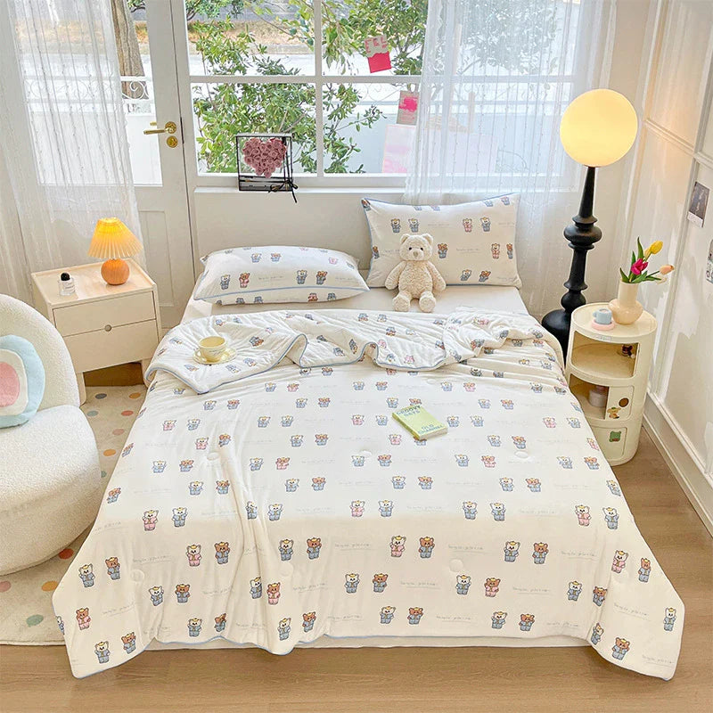 Afralia™ Kids' Summer Quilt: High-End Knitted Fabric, Super Soft & Breathable Comforter