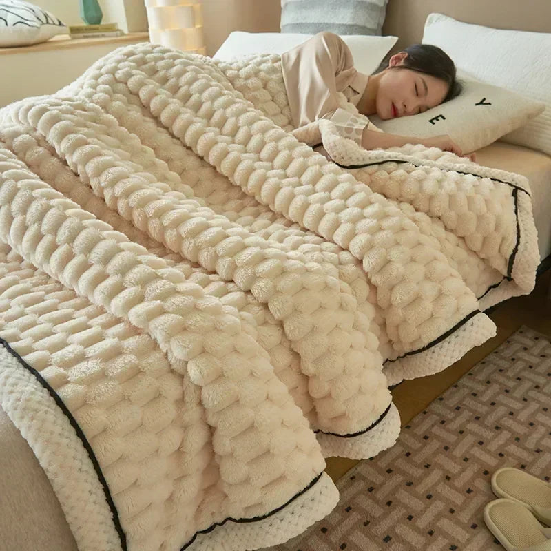 Afralia™ Turtle Velvet Autumn Blanket - Soft & Fluffy Coral Velvet Throw Blanket