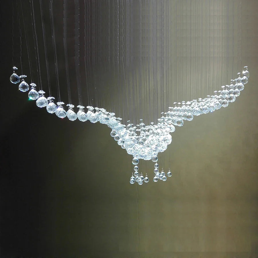Afralia™ Luxury Crystal Chandelier LED Modern Lighting for Living Room