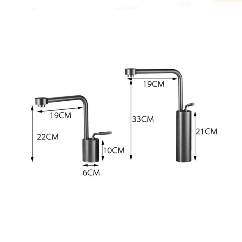 Afralia™ Brushed Gold Kitchen and Bathroom Faucet Swivel Sink Water Crane, Hot Cold Basin Faucet