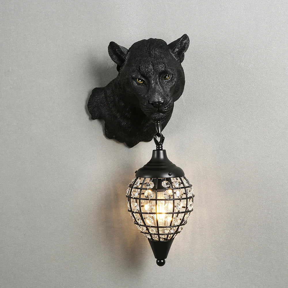 Afralia™ Leopard Wall Sconce Light Industrial Vintage Lamp for Loft Home Decor