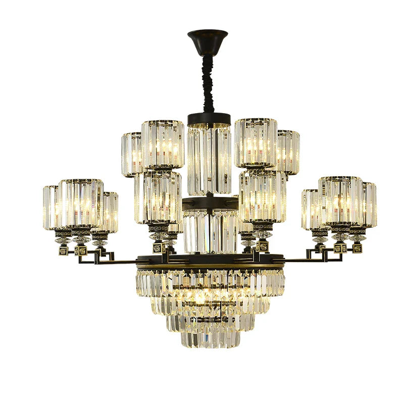 Afralia™ Crystal Chandelier Light: Luxury Living Room Dining Bedroom Airy Elegance