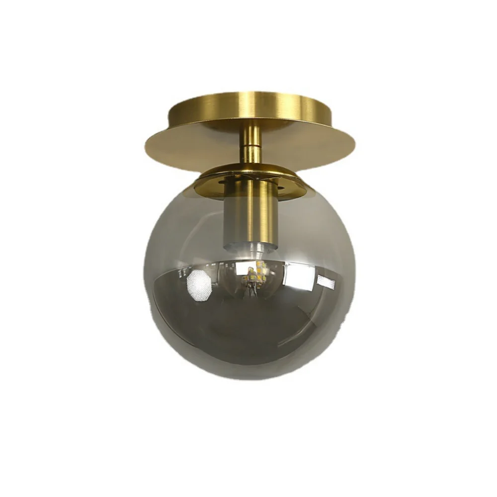 Afralia™ Gold Ball Glass Ceiling Lamp: Modern Nordic Living Room Lights for Loft Decor