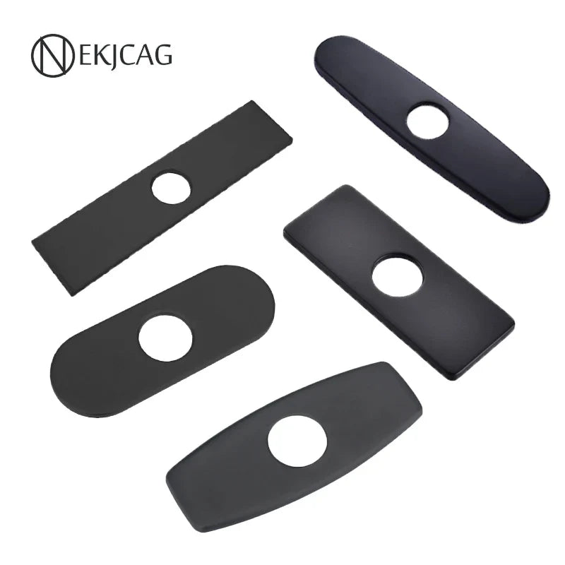 Afralia™ Matte Black Kitchen Faucet Plate Deck Decorative Base Panel