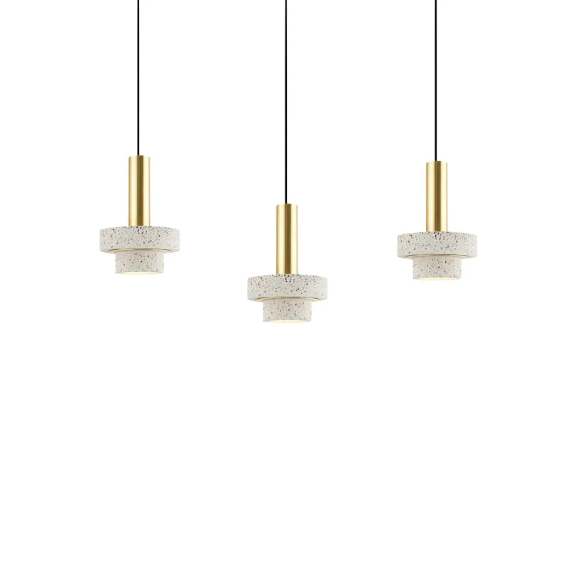 Afralia™ Small Stone Pendant Lights Snowflake Marble Hanging Lamp for Modern Home-appliance Décor