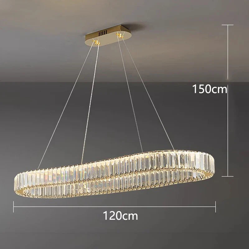 Afralia™ Crystal Chandelier: Modern Home & Dining Room Pendant Lighting
