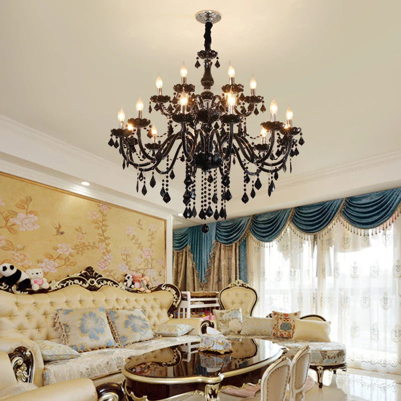 Afralia™ Crystal Pendant Chandelier for Luxurious Living Room, Restaurant, Bedroom & Villa