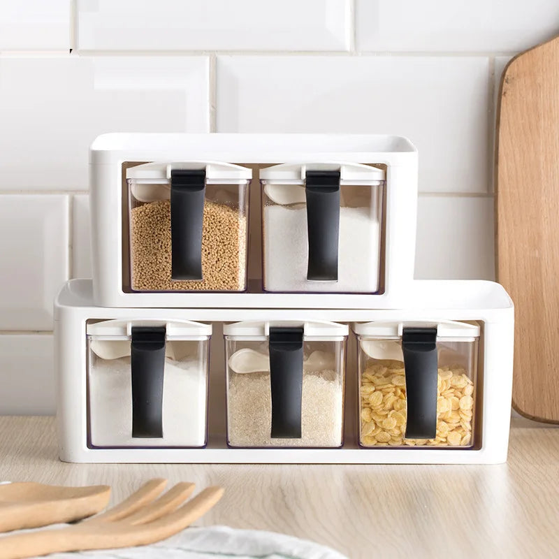 Afralia™ Spice Tool Set Salted Seasoning Box Kitchen Organizer