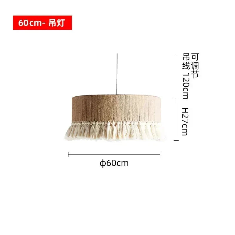 Afralia™ Bohemian Tassel Chandelier: Handmade Nordic Pendant Lamp for Bedroom, Living Room, Kitchen