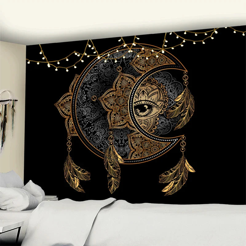 Afralia™ Psychedelic Eye Tapestry Hippie Wall Hanging for Mysterious Room Decor