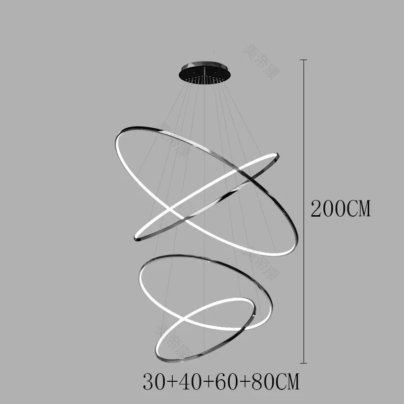 Afralia™ Modern LED Pendant Lights for Home Decor, Chandeliers for Dining Room and Living Room